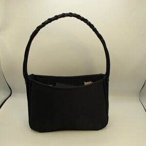 Talbots black silk evening purse with braided handle